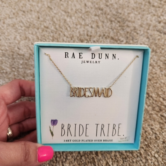 New in box! Rae Dunn Bride Tribe Bridemaid Necklace - Picture 2 of 5